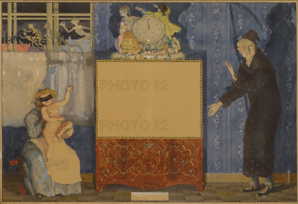 Timesheet calendar 1904 Konstantin Somov (1869-1939) Watercolour