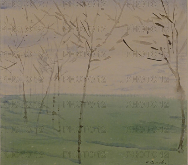 Spring landscape 1910 Konstantin Somov (1869-1939) Watercolour
