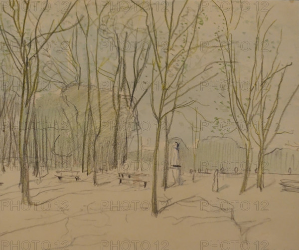 Versailles Park 1897 Konstantin Somov (1869-1939) Graphite pencil and gouache on paper