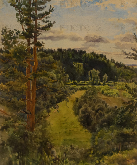 Landscape The 1890s Polenova Elena (1850-1898) Watercolour