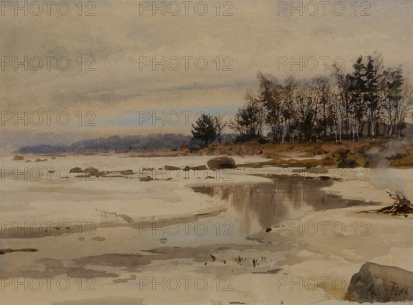 Winter The 1880s - early 1890s Albert Nikolaevich Benois (1852-1936) Watercolour