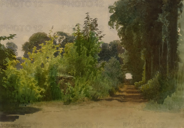 In the Meudon Grove near Paris 1876 Kramskoy Ivan Nikolaevich (1837-1887)