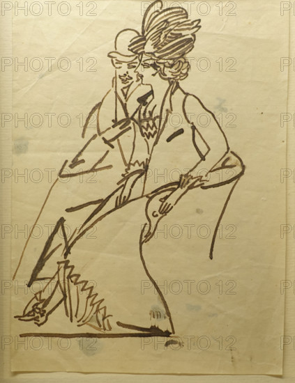 Lady with a Gentleman 1900s Pyotr Ignatyevich Bromirsky (1886-1919/1920)