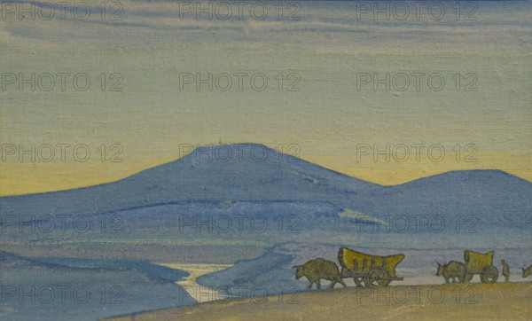 Caravan From the series Genghis Khan 1931 Nicholas Konstantinovich Roerich (1874-1947)