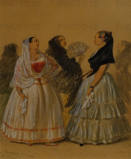 Spanish Women 1854 Auguste Raffet (1804-1860)