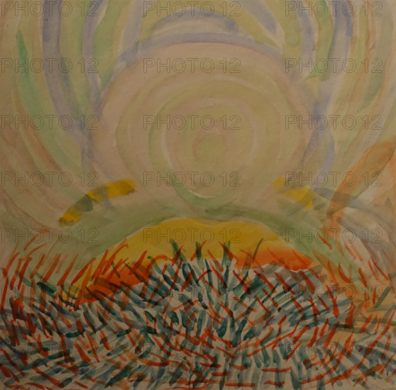 Landscape Earth and Sun 1921-1922 Mikhail Vasilyevich Matyushin (1861-1934)