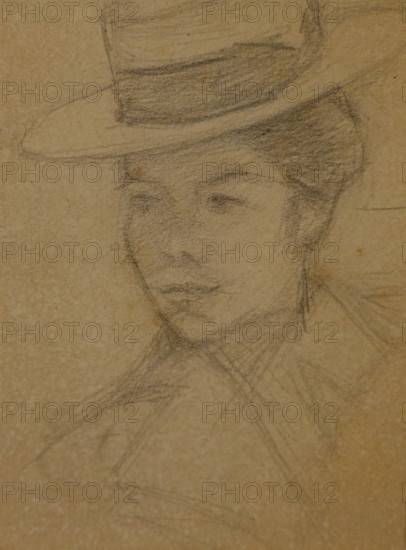 Portrait of Elena Guro (1877-1913) 1903-1905 Mikhail Vasilyevich Matyushin (1861-1934)