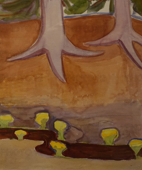 Yellow Water Lilies No later than 1912 Elena Genrikhovna Guro (1877-1913) Watercolor on paper