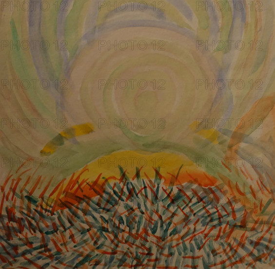 Landscape Earth and Sun 1921-1922 Mikhail Vasilyevich Matyushin (1861-1934)