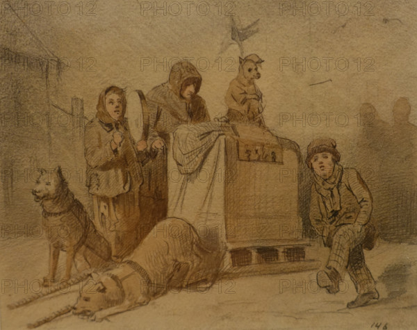 Street Musicians in Paris 1863 Vasiliy Perov (1833-1882)