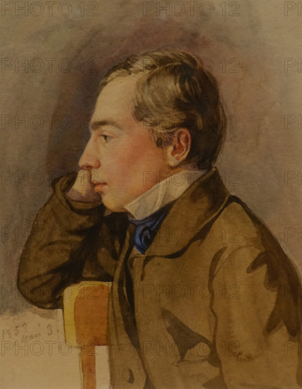 Self-portrait 1853 Andrey Popov (1832-1896)