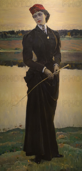 Portrait of the Artist's Daughter Olga Nesterova (1886-1973) 1906 Mikhail Vasilyevich Nesterov (1862-1942)