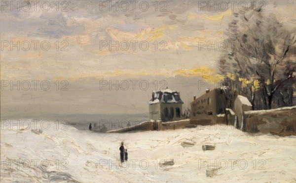 Snow in Montmartre.