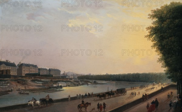 The Seine at La Grenouillere; view from the riverside terrace at the Tuileries.