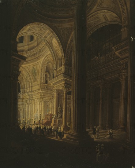 The sarcophagus of Jean-Jacques Rousseau.