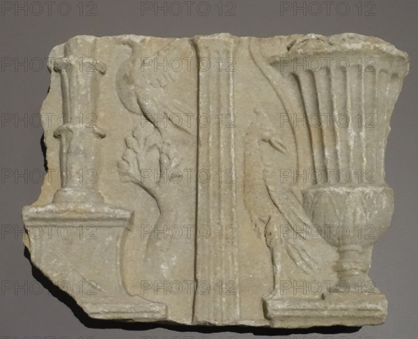 Fragment of a relief depicting a crater
