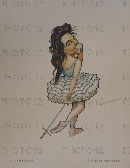 Portrait of italian ballerina Grimaldi Henrietta