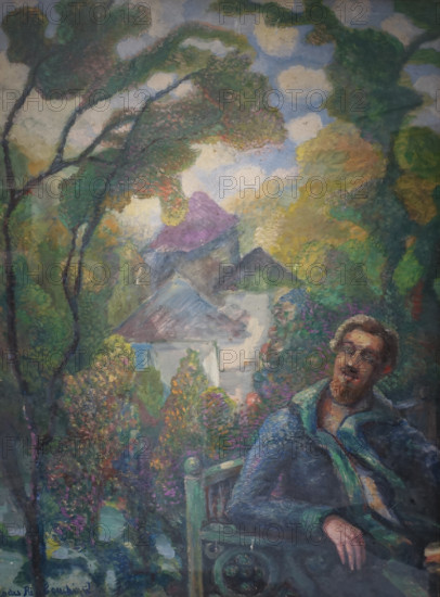 In the Garden (Self-Portrait)