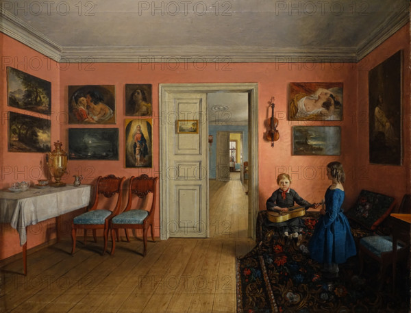 In the rooms of the artist Khrutsky's estate Zakharnichi