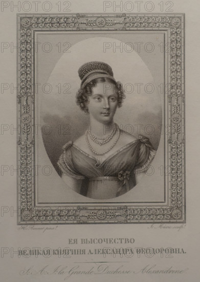 Portrait of Grand Duchess Alexandra Feodorovna (1798-1860)