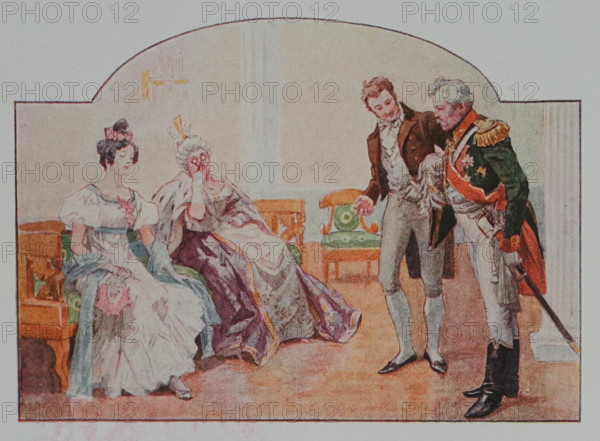 Illustration from the novel 'Eugene Onegin'