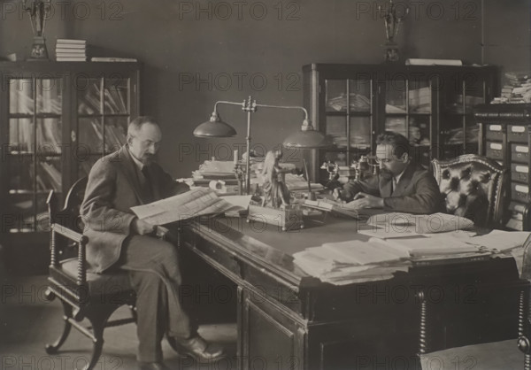 People's Commissar for Foreign Affairs of the USSR S.M.Chicherin and his deputy L.M