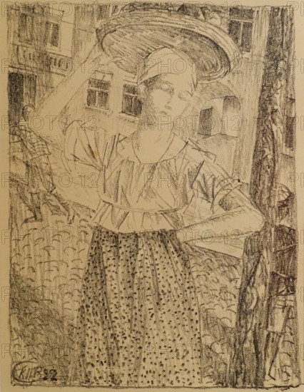 Girl with a Basket on Her Head