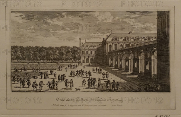 View of the gallery of Palais Royal by Gabriel Perelle (1640-1695)