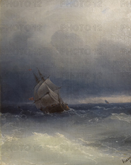 The sea on a stormy day