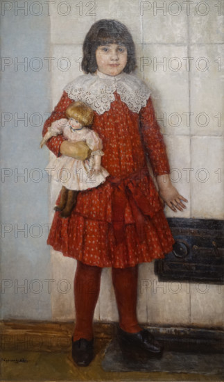 The girl with the doll