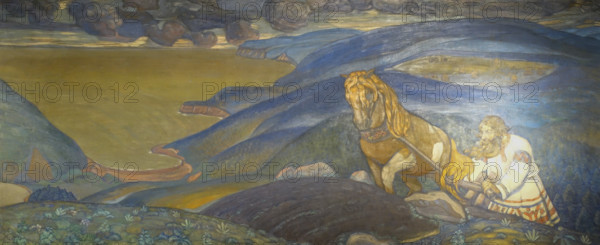 The hero of ancient Russian epics Mikula Selyaninovich