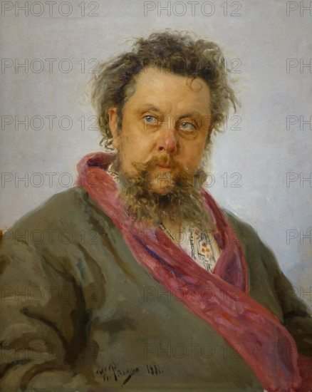 Portrait of the composer Modest Mussorgsky (1839-1881)