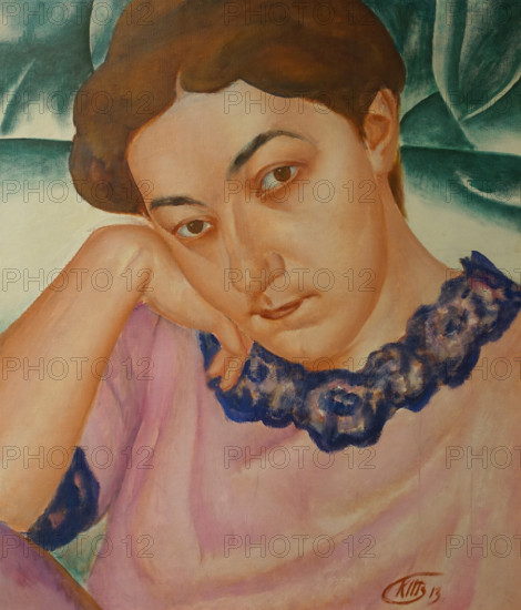 Portrait of the artist's wife Maria  Petrova-Vodkina