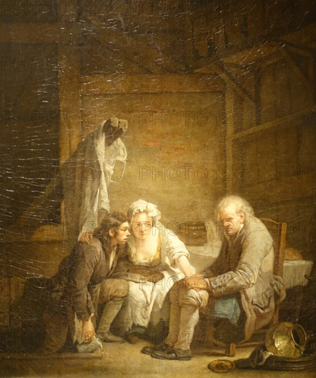 The blind man deceived by Greuze Jean Baptiste (1725-1805)