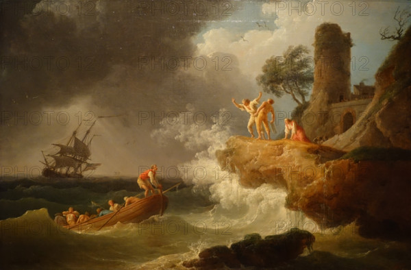 The Storm by Vernet Claude-Joseph (1714-1789)