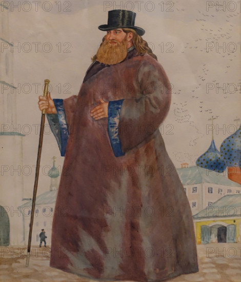 Merchant in a fur coat
