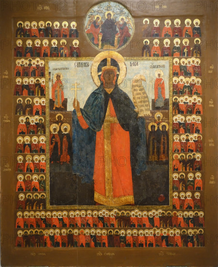 St Barbara the Great Martyr with Saint Women (March-to-September Menaion Icon)