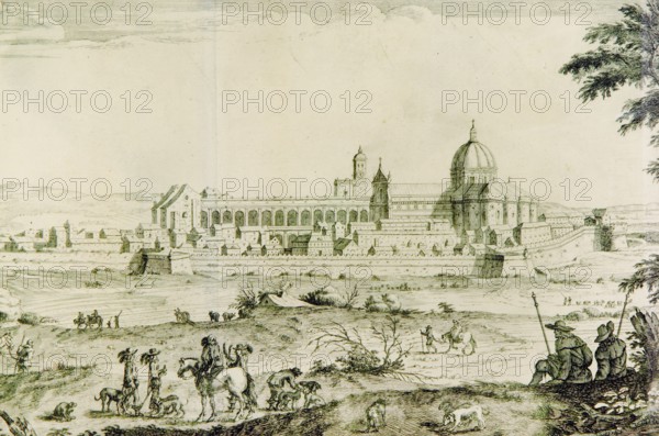 Pierre Mortier, view of Loreto, engraving, 17th century