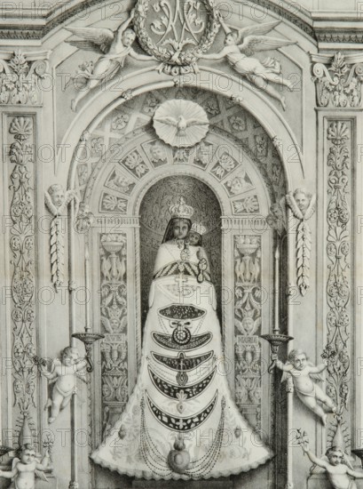 Virgo Lauretana, 1853. Beata Vergine Maria di Loreto. Stampa tipografica