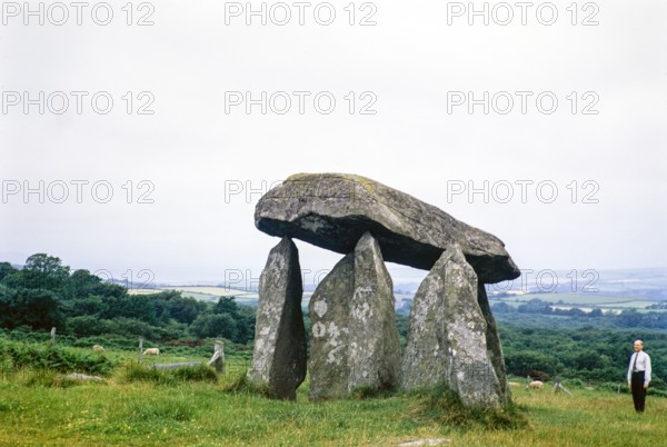 Pentre Ifan prehistoric Neolithic burial chamber.