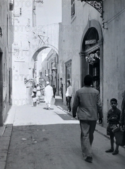 Narrow alleyway street in old town Medina.