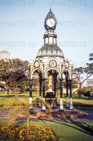 The Vasco da Gama Clock and drinking fountain, a Victorian-style iron monument, is located in the Esplanade Gardens in Durban, South Africa. The clock was erected in 1897