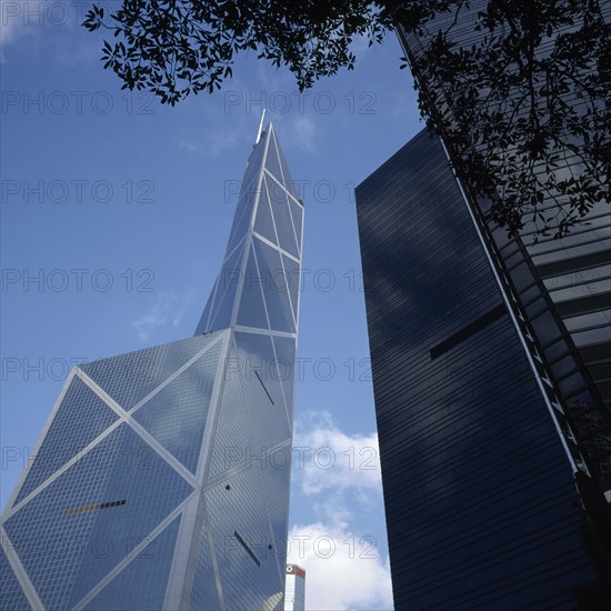 HONG KONG, Central District, "Bank of China, modern glass skyscraper "