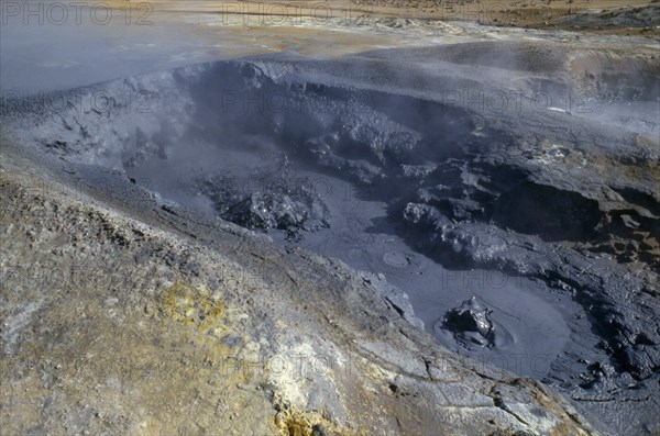 ICELAND, Lake Myvatn, "Namafjall, sulphur pool."