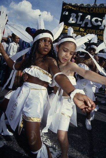 ENGLAND, London, Children in costume at Notting Hill Carnival.