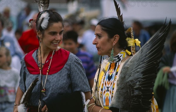CANADA, Tribal People, Ojibway Tribe, Indian women at Pow Wow