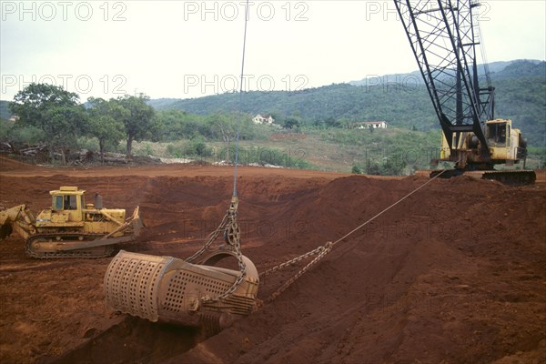 WEST INDIES, Jamaica, Mandeville, Machinery at work in Bauxite mine