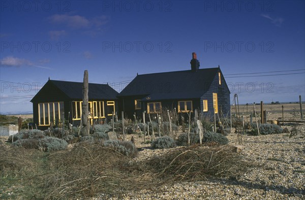 ENGLAND, Kent, Dungeness, Derek Jarmans house.