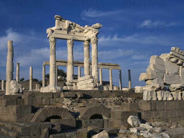 TURKEY, Aegean Coast, Pergamum, Acropolis ruins on outskirts of Bergama.