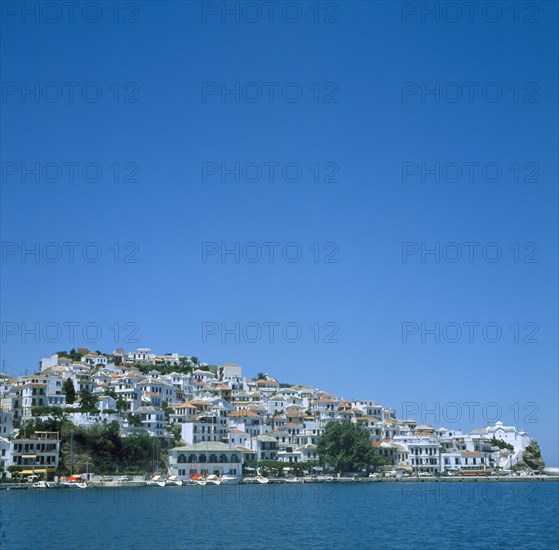 GREECE, Northern Sporades, Skopelos, View Across to Town